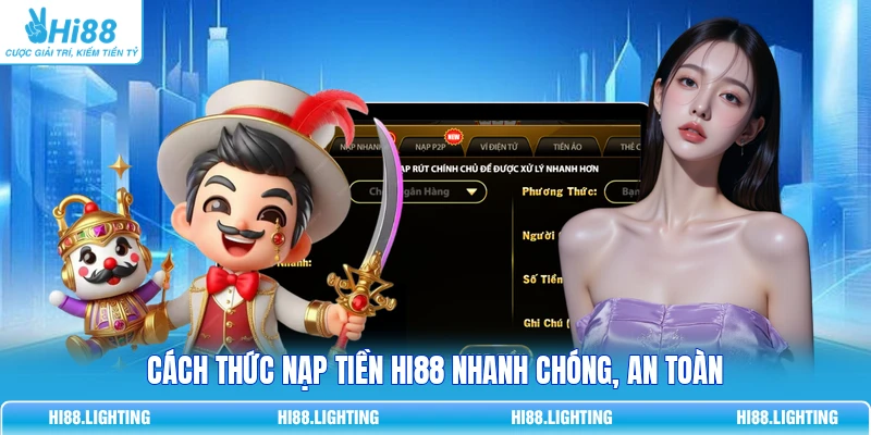 Cách thức nạp tiền HI88 nhanh chóng, an toàn