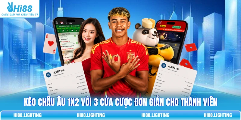 Kèo châu Âu 1X2 với 3 cửa cược đơn giản cho thành viên
