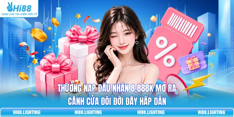 Thưởng nạp đầu nhận 8,888k mở ra cánh cửa đổi đời đầy hấp dẫn
