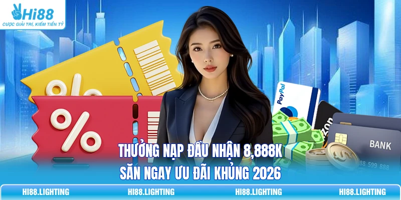 Thưởng Nạp Đầu Nhận 8,888k | Săn Ngay Ưu Đãi Khủng 2026