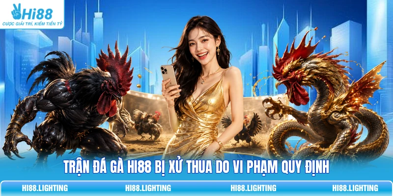 Trận đá gà HI88 bị xử thua do vi phạm quy định