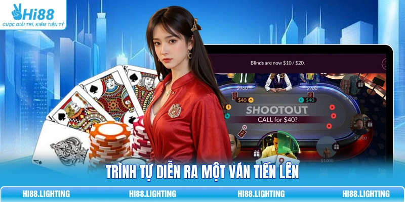 Trình tự diễn ra một ván Tiến lên