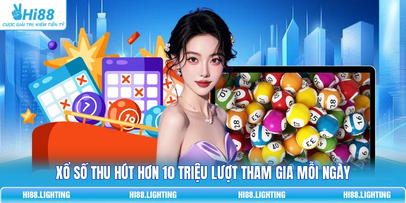Xổ số thu hút hơn 10 triệu lượt tham gia mỗi ngày